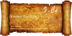 Vasko Csilla névjegykártya
