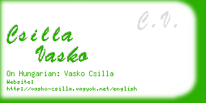 csilla vasko business card
